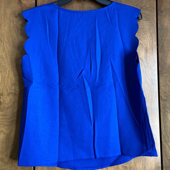royal blue ruffled dress shirt - Picture 2 of 2